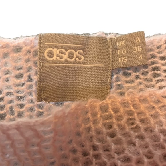 ASOS Fairycore multicolor knit Y2K style crop sweater. Size 4  XS - Picture 10 of 13